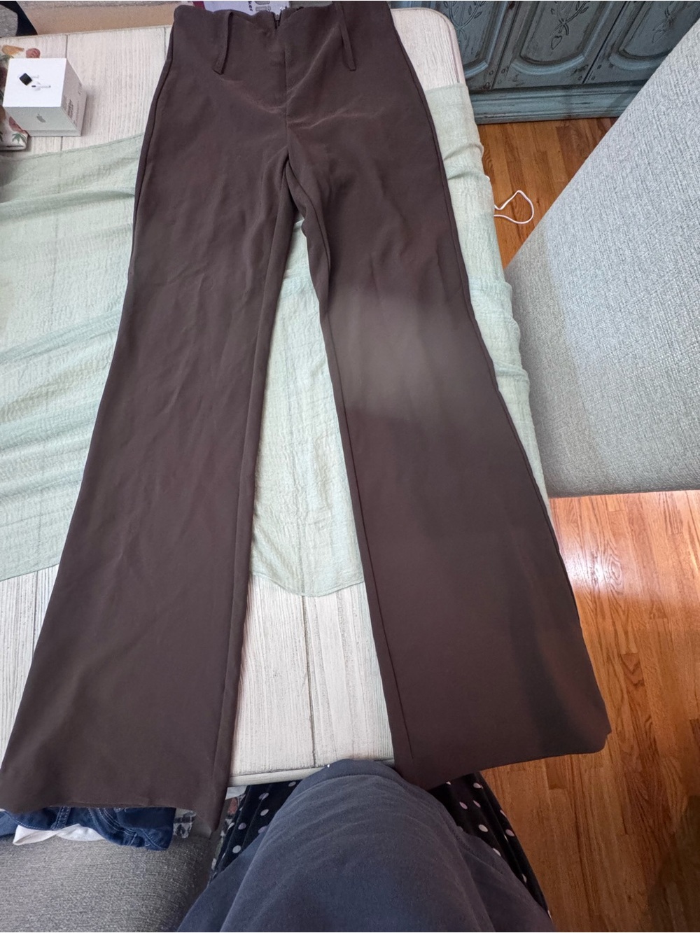 Tiger Mist Brown High-Waist Wide Leg Pants